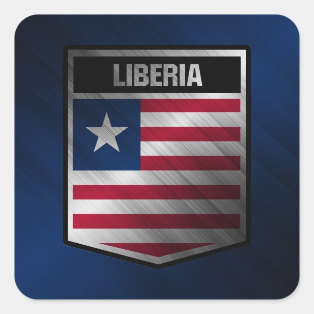 Adesivo Quadrado Libéria (Frente)