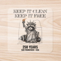 Liberty Raccoon 1776–2026 250 Years Cleanup