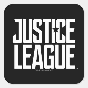 Adesivo Quadrado Liga da Justiça Logotipo da Liga da Justiça