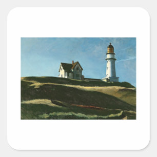 Adesivo Quadrado Lighthouse Hill - Edward Hopper