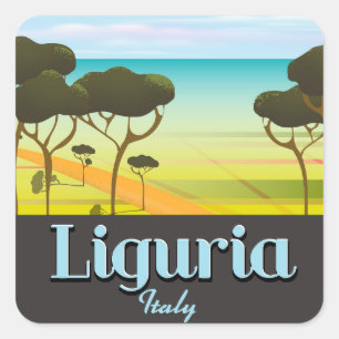 Adesivo Quadrado Liguria - Itália poster