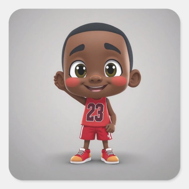 Adesivo Quadrado Lil Jordan (Frente)