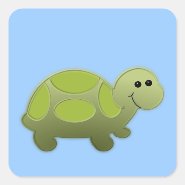 Adesivo Quadrado Lil Turtle (Frente)