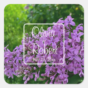 Adesivo Quadrado Lilac Wedding