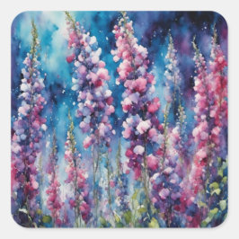 Adesivo Quadrado Lilacs - Coleção de Arte da Série Floral