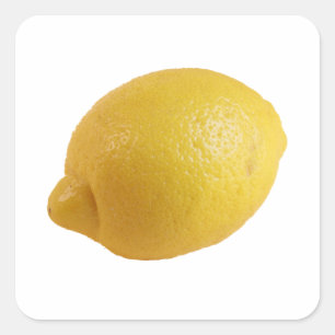 Adesivo Quadrado Limão amarelo, um olho fresco brilhante