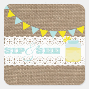 Adesivo Quadrado Limonada Sip E Veja Baby Boy Sticker