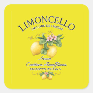 Adesivo Quadrado Limoncello Itália Costa Amalfi