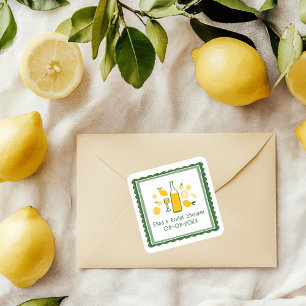 Adesivo Quadrado Limoncello Limonada Limão CHUVA DE PRESENTES Perso