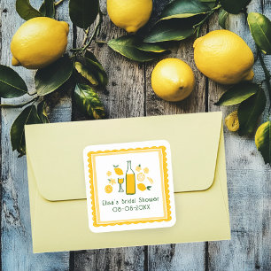 Adesivo Quadrado Limoncello Limonada Limão CHUVA DE PRESENTES Perso