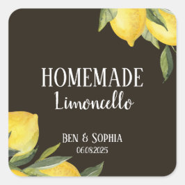 Adesivo Quadrado Limonões Rústicos Modernos Limoncello Caseiro
