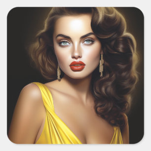 Adesivo Quadrado Lina - Super Modelo Latina!