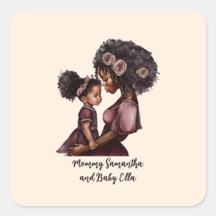 Adesivo Quadrado Linda mãe negra e filha (28)
