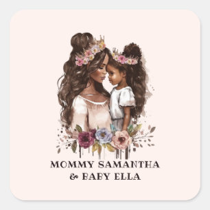 Adesivo Quadrado Linda mãe negra e filha (5)