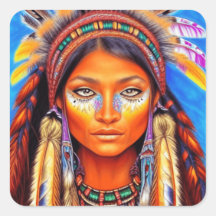 Linda Mulher Nativa Americana