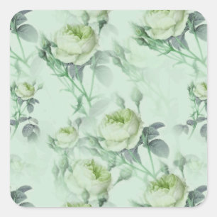 Adesivo Quadrado Linda Vintage Floral