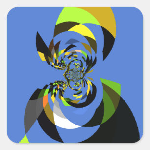 Adesivo Quadrado Lindas ilustrações coloridas da silhueta feminina