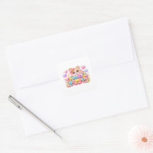 Lindo Kawaii Muito Obrigado Urso Pastel Pi