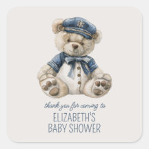 Lindo Urso de Bebê Azul Náutico Chá de Bebê