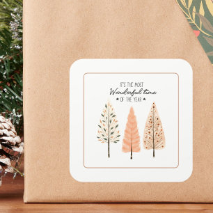 Adesivo Quadrado Line Art Boho Earthy Moderno Minimalista Pine Nórd