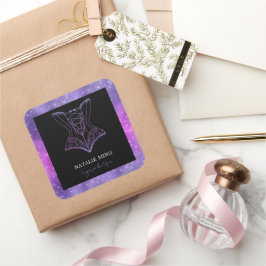 Adesivo Quadrado Lingerie de Lúpulo de Lúpulo Roxo - Quadrado Bouti