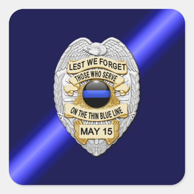 Adesivo Quadrado Linha Azul Fino (Frente)