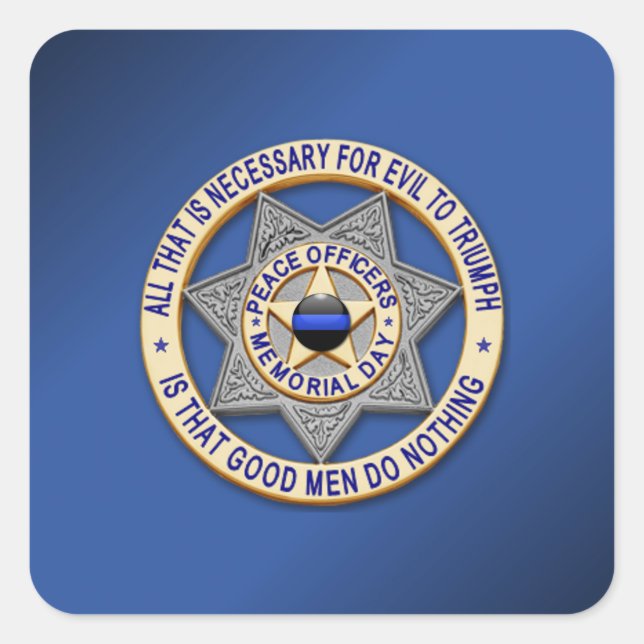 Adesivo Quadrado Linha Azul Fino (Frente)