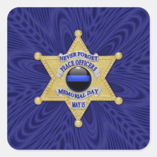 Adesivo Quadrado Linha Azul Fino One-of-a-Kind