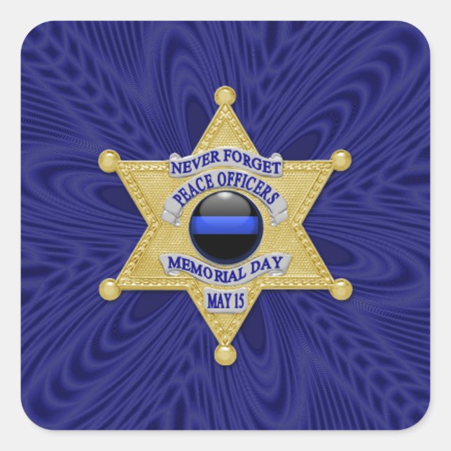 Adesivo Quadrado Linha Azul Fino One-of-a-Kind (Frente)