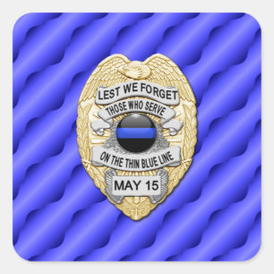 Adesivo Quadrado Linha Azul Fino One-of-a-Kind