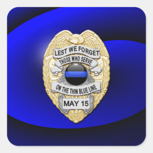 Adesivo Quadrado Linha Azul Fino One-of-a-Kind