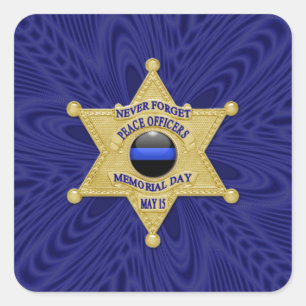 Adesivo Quadrado Linha Azul Fino One-of-a-Kind