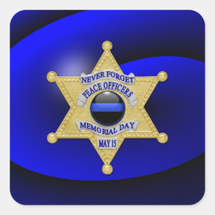 Adesivo Quadrado Linha Azul Fino One-of-a-Kind