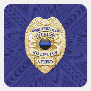 Adesivo Quadrado Linha Azul Fino One-of-a-Kind