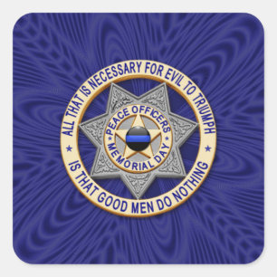 Adesivo Quadrado Linha Azul Fino One-of-a-Kind