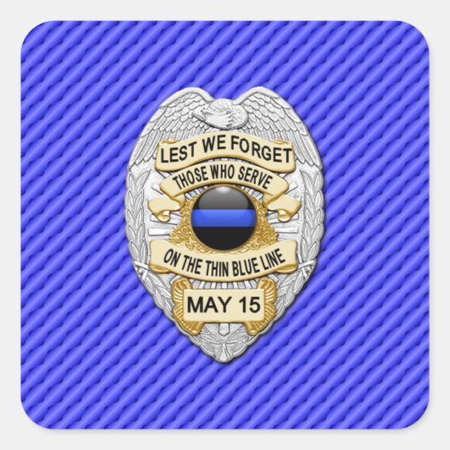 Adesivo Quadrado Linha Azul Fino One-of-a-Kind (Frente)