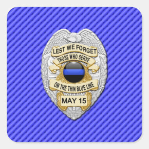 Adesivo Quadrado Linha Azul Fino One-of-a-Kind