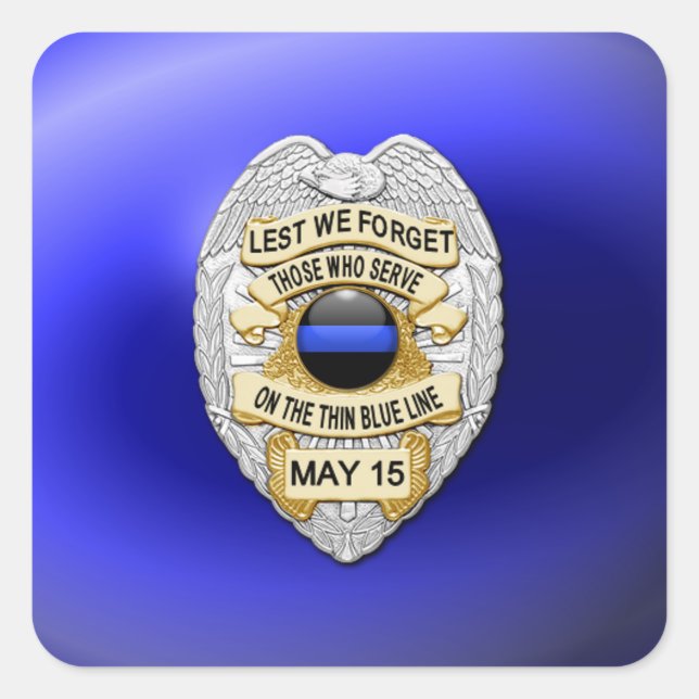 Adesivo Quadrado Linha Azul Fino One-of-a-Kind (Frente)