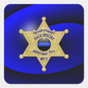 Adesivo Quadrado Linha Azul Fino One-of-a-Kind