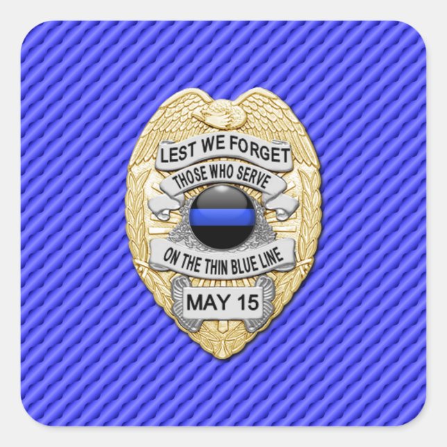 Adesivo Quadrado Linha Azul Fino One-of-a-Kind (Frente)