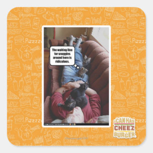 Adesivo Quadrado Linha de espera para escutas