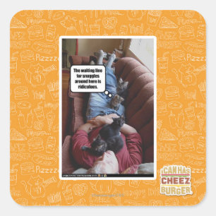 Adesivo Quadrado Linha de espera para snuggles