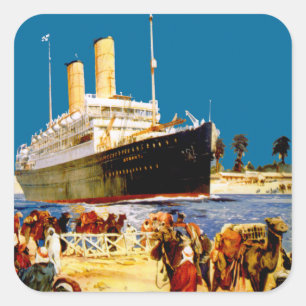 Adesivo Quadrado Linha de Oriente a Austrália