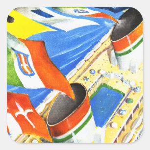 Adesivo Quadrado Linha italiana ~ sob esta bandeira