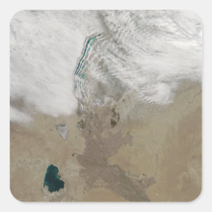 Adesivo Quadrado Linhas distintivas de nuvens