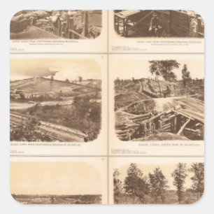 Adesivo Quadrado Linhas rebelde, Atlanta, GA