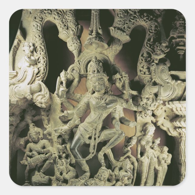 Adesivo Quadrado Lintel com Shiva Nataraja, dinastia Kakatiya (Frente)