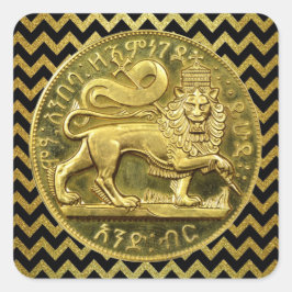 Adesivo Quadrado Lion of Judah Jah Rastafari Rasta Roots Sticker