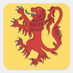 Adesivo Quadrado Lion Rampant Gules