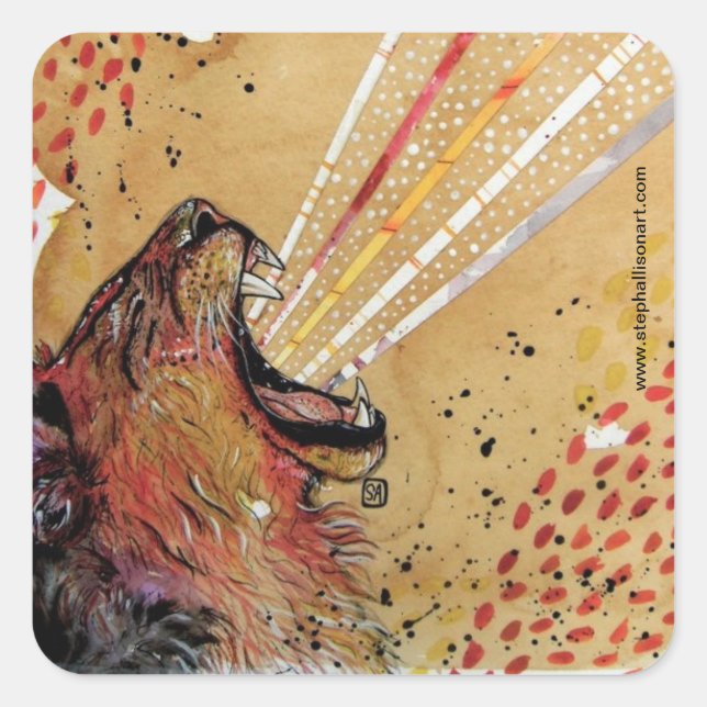 Adesivo Quadrado LionHart (Frente)